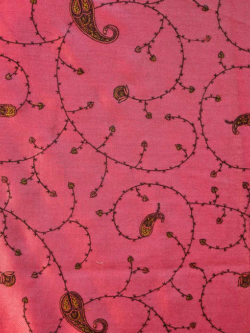 Women's Aari Hand Embroidered Wool Shawl